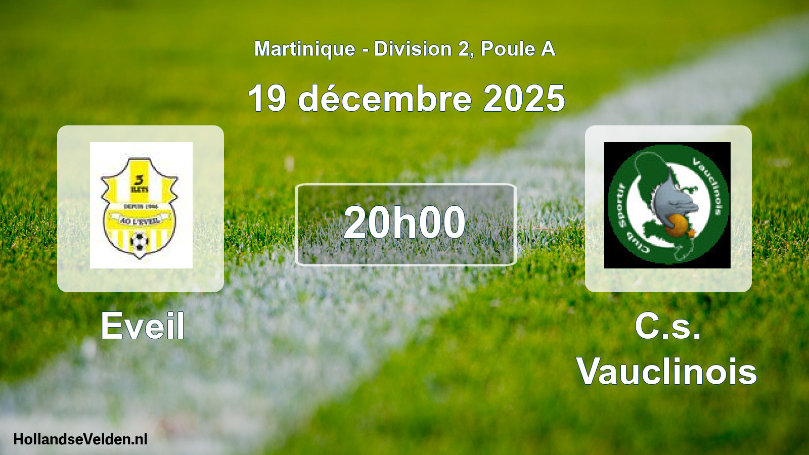 Geplande wedstrijd: Eveil - C.s. Vauclinois (14 november 2025)