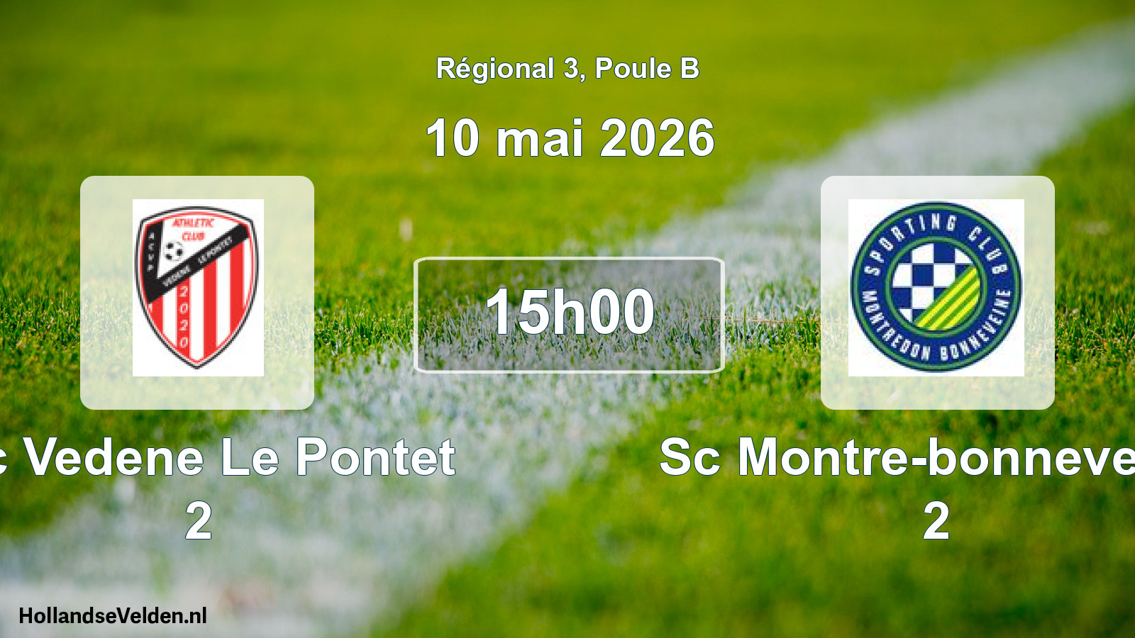 Scheduled Match: Ac Vedene Le Pontet 2 - Sc Montre-bonneveine 2 (10 May 2026)