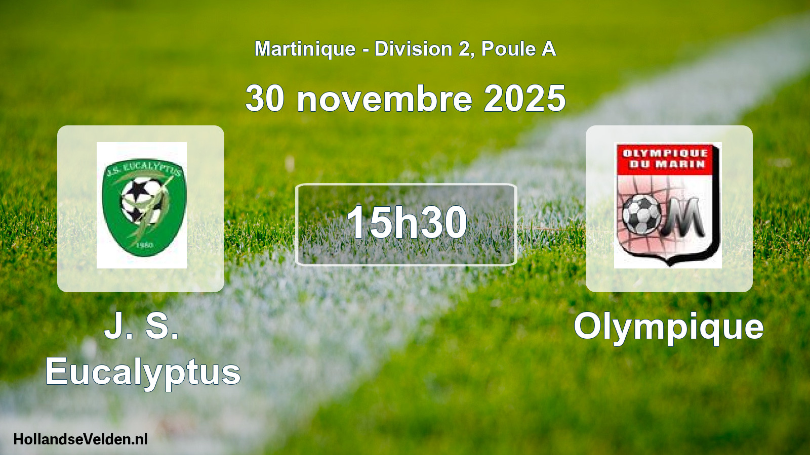 Match programmé: J. S. Eucalyptus - Olympique (30 novembre 2025)