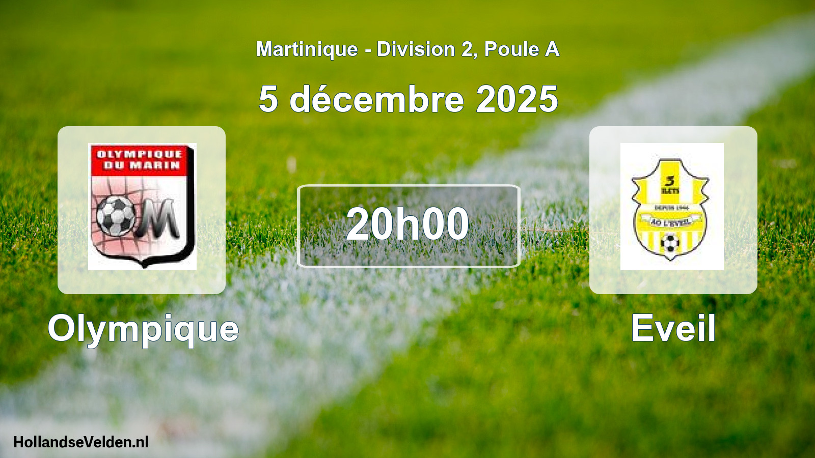 Match programmé: Olympique - Eveil (5 décembre 2025)
