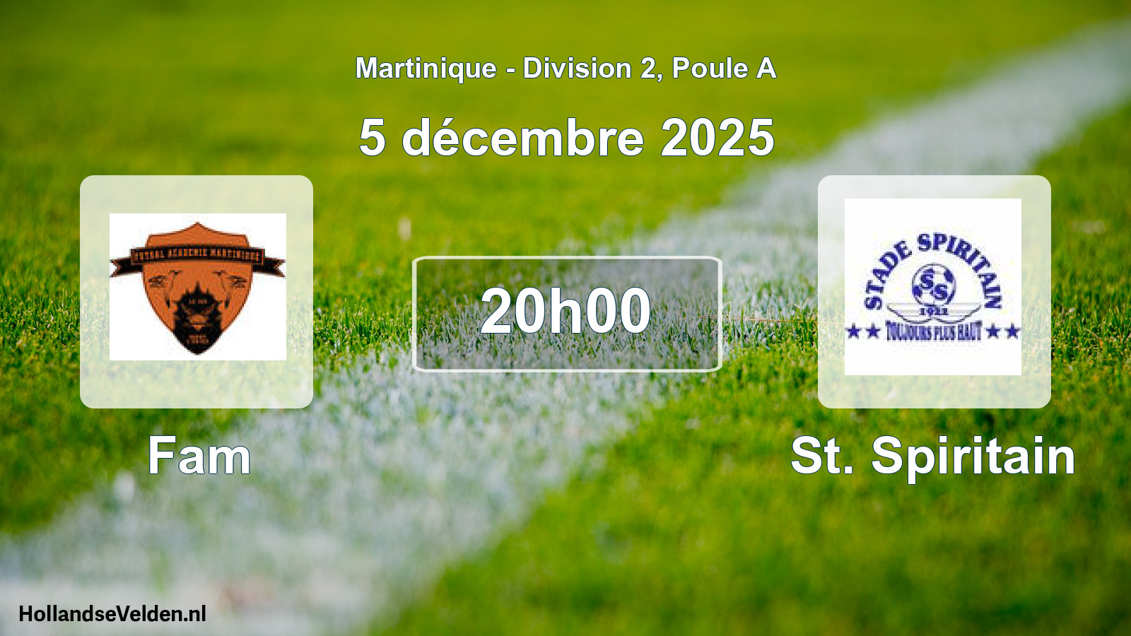Match programmé: Fam - St. Spiritain (5 décembre 2025)
