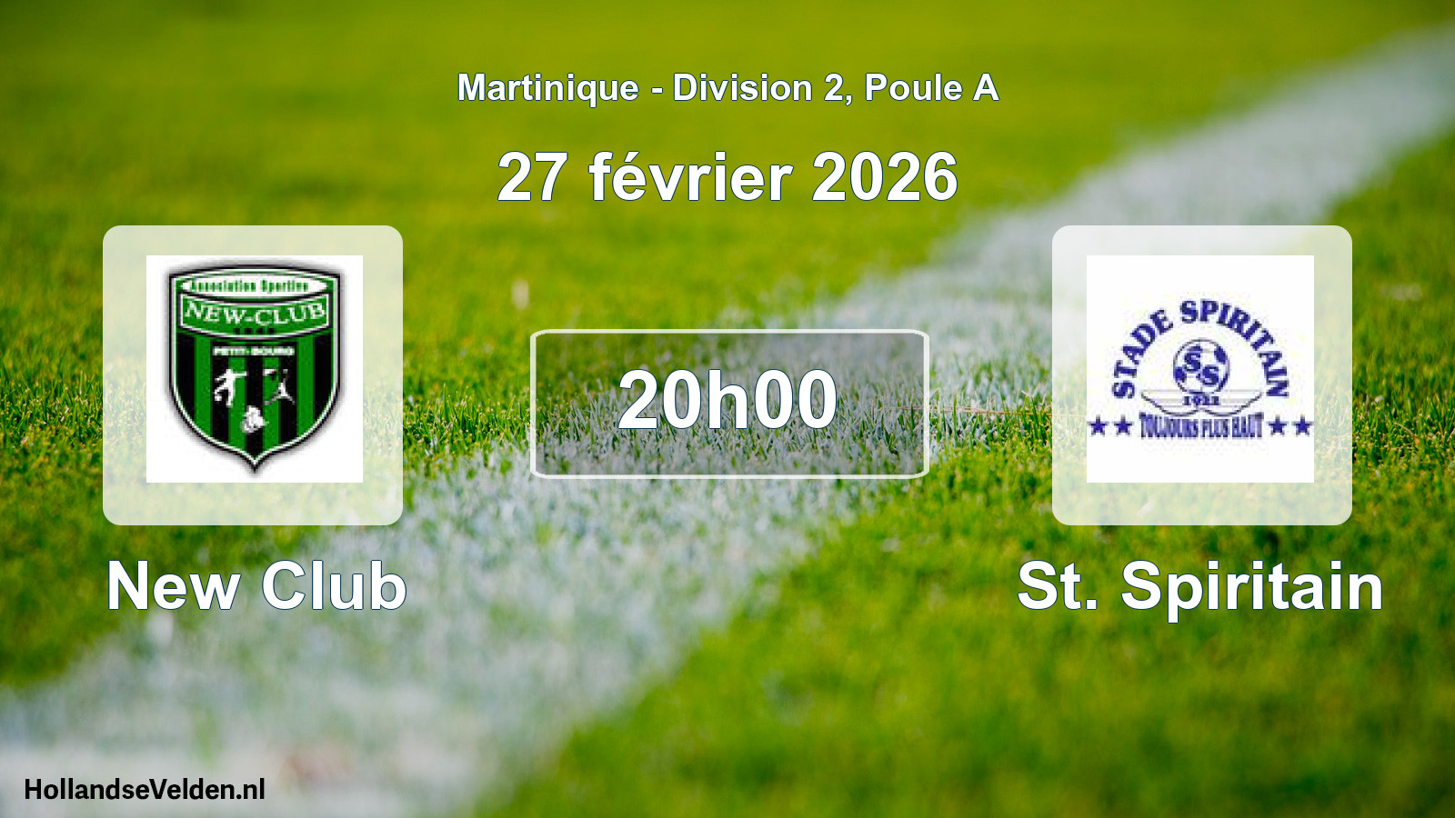 Match programmé: New Club - St. Spiritain (27 février 2026)
