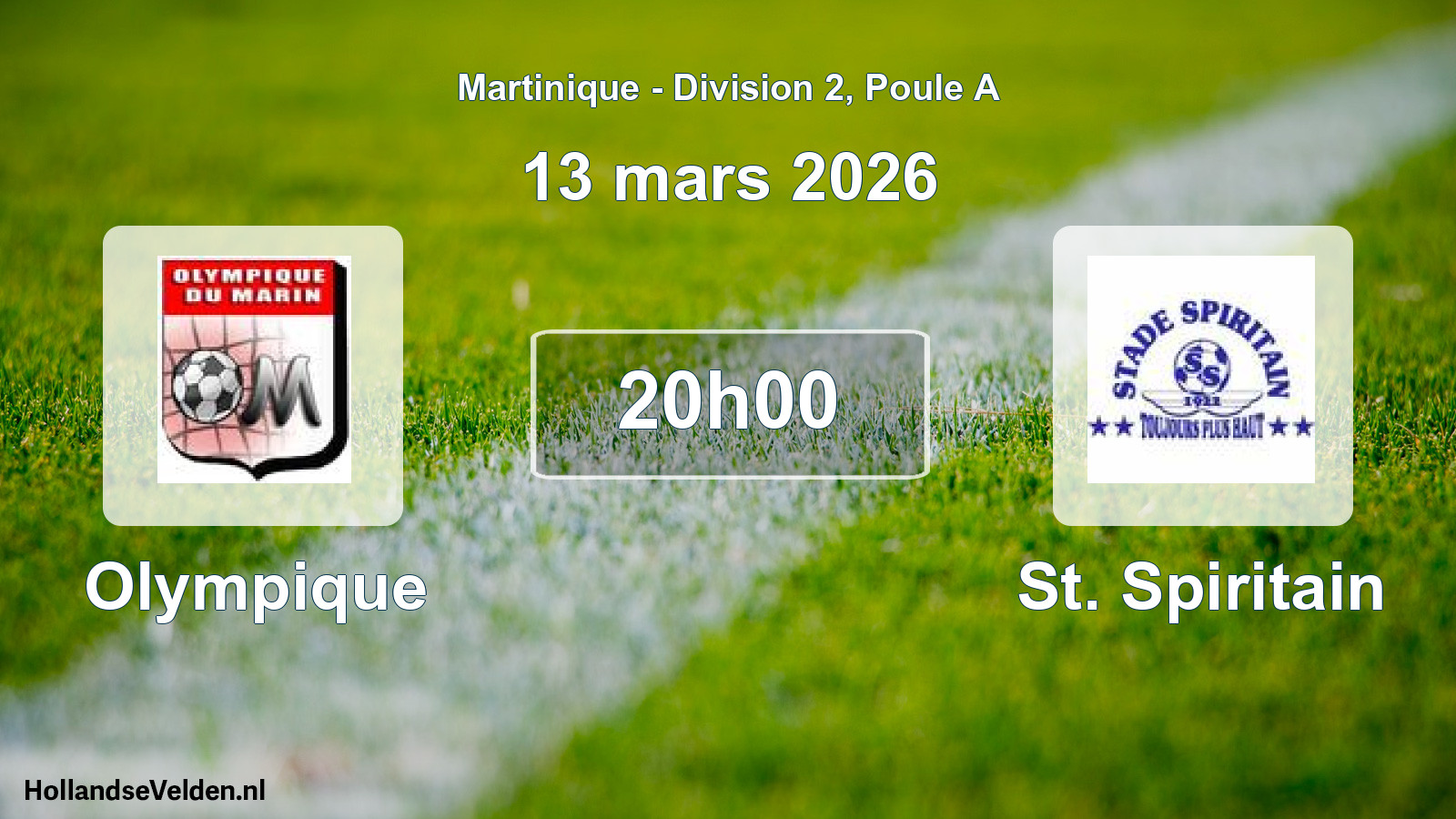 Match programmé: Olympique - St. Spiritain (13 mars 2026)