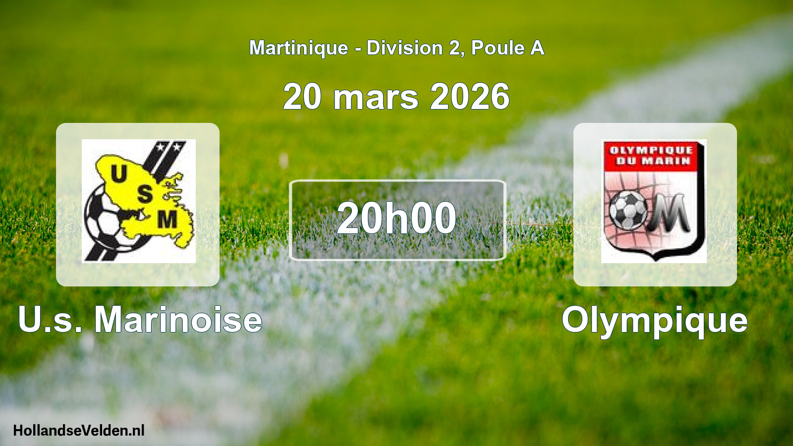 Match programmé: U.s. Marinoise - Olympique (20 mars 2026)