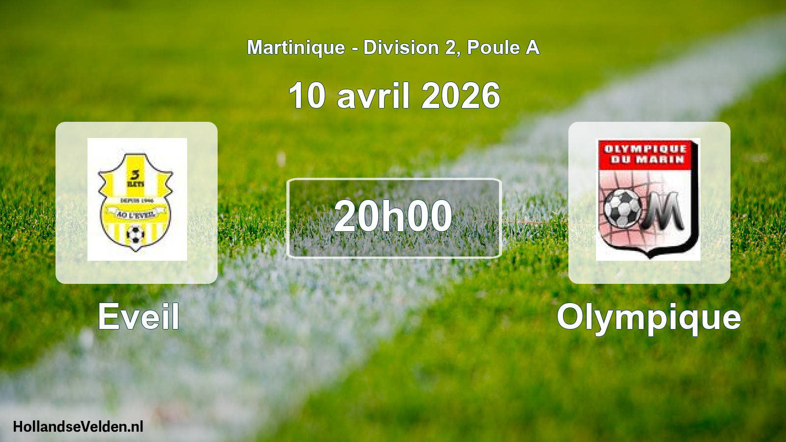 Match programmé: Eveil - Olympique (10 avril 2026)