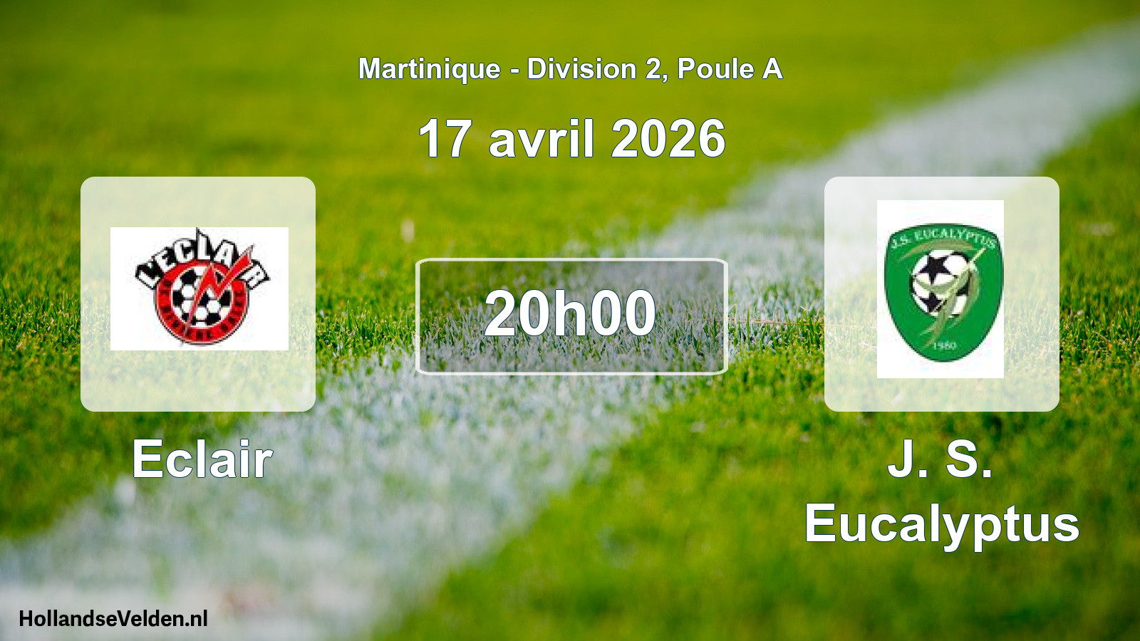 Geplande wedstrijd: Eclair - J. S. Eucalyptus (17 april 2026)