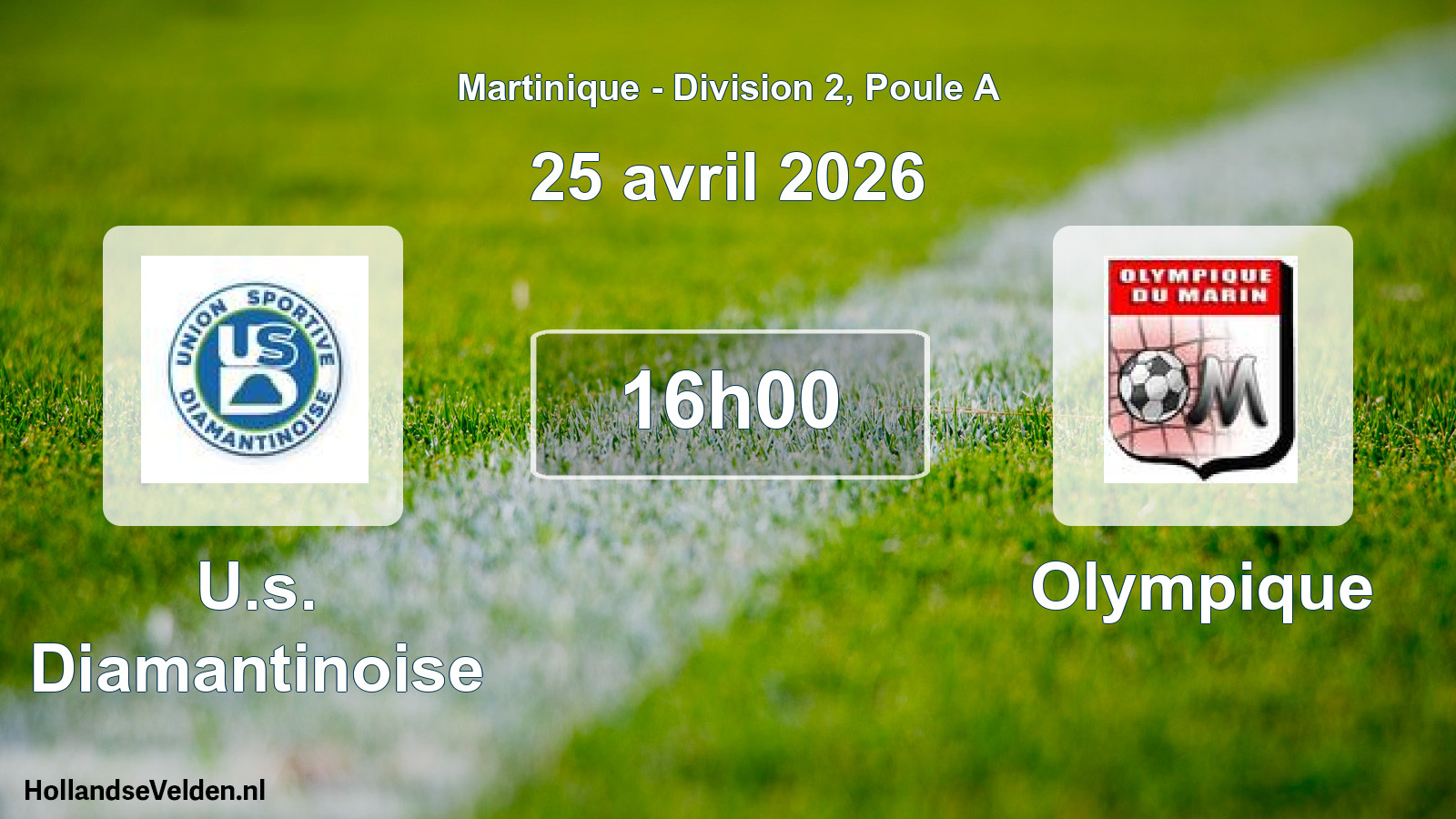 Match programmé: U.s. Diamantinoise - Olympique (25 avril 2026)