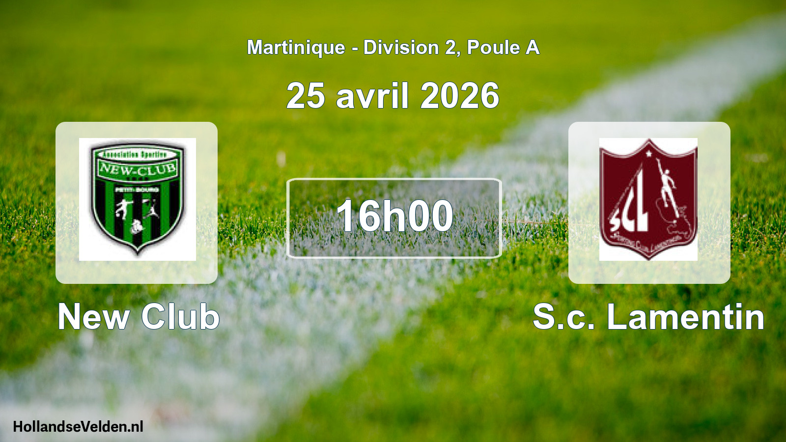 Geplande wedstrijd: New Club - S.c. Lamentin (25 april 2026)