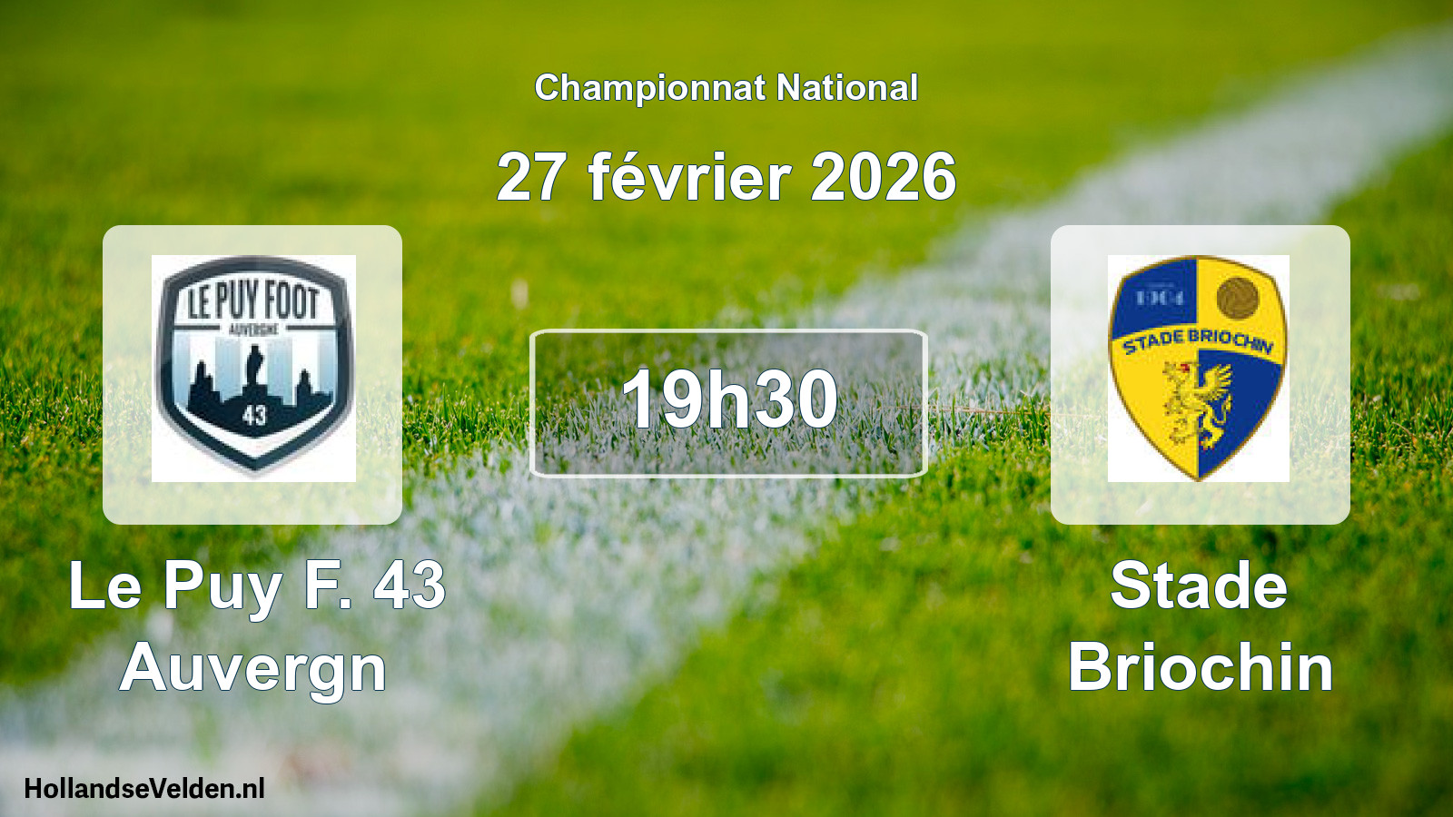 Geplande wedstrijd: Le Puy F. 43 Auvergn - Stade Briochin (27 februari 2026)