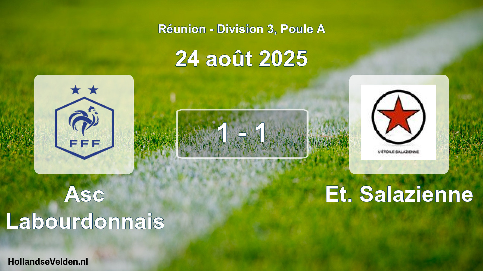 Match joué: Asc Labourdonnais - Et. Salazienne 1 - 1 (24 août 2025)