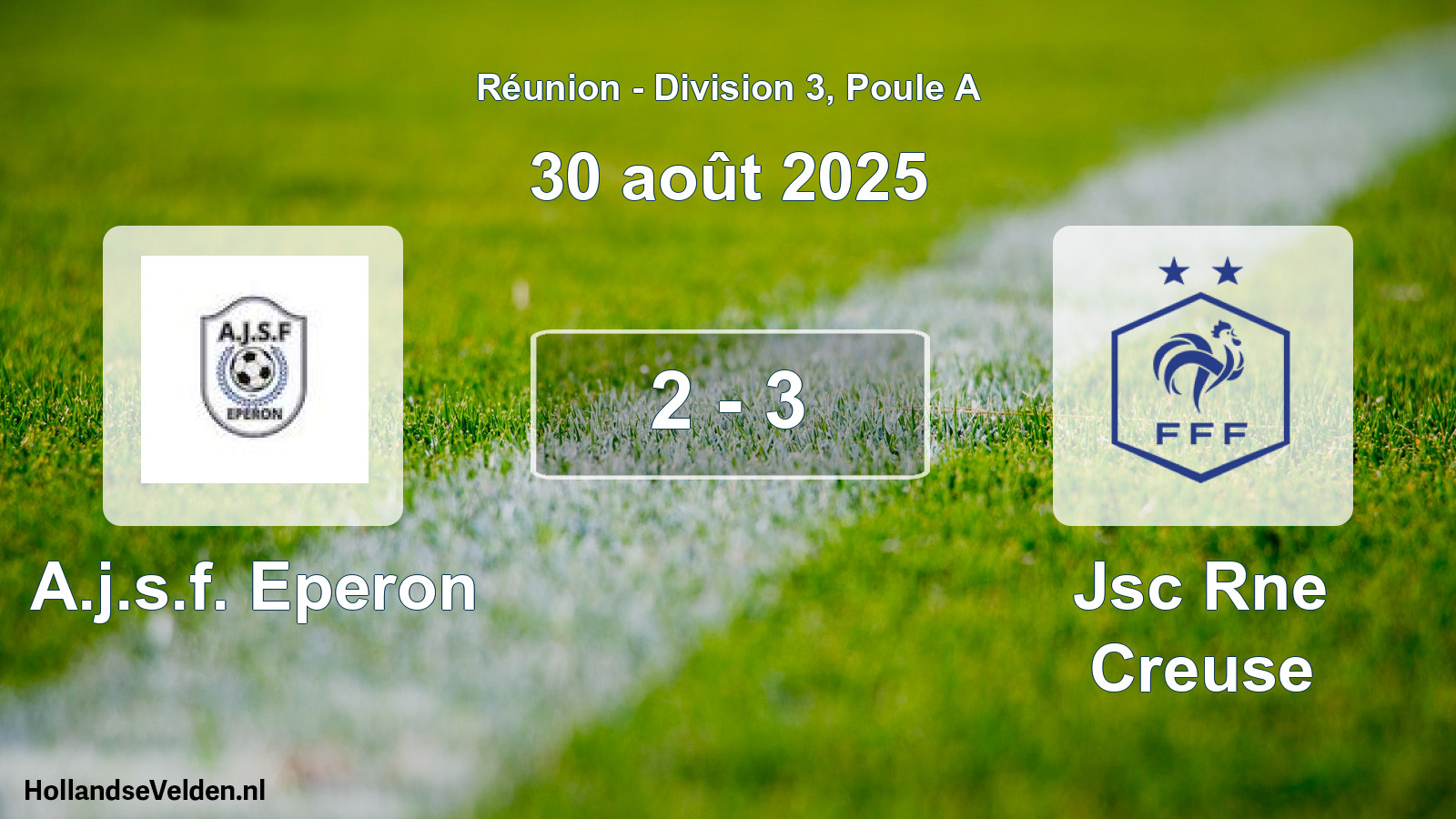 Match joué: A.j.s.f. Eperon - Jsc Rne Creuse 2 - 3 (30 août 2025)