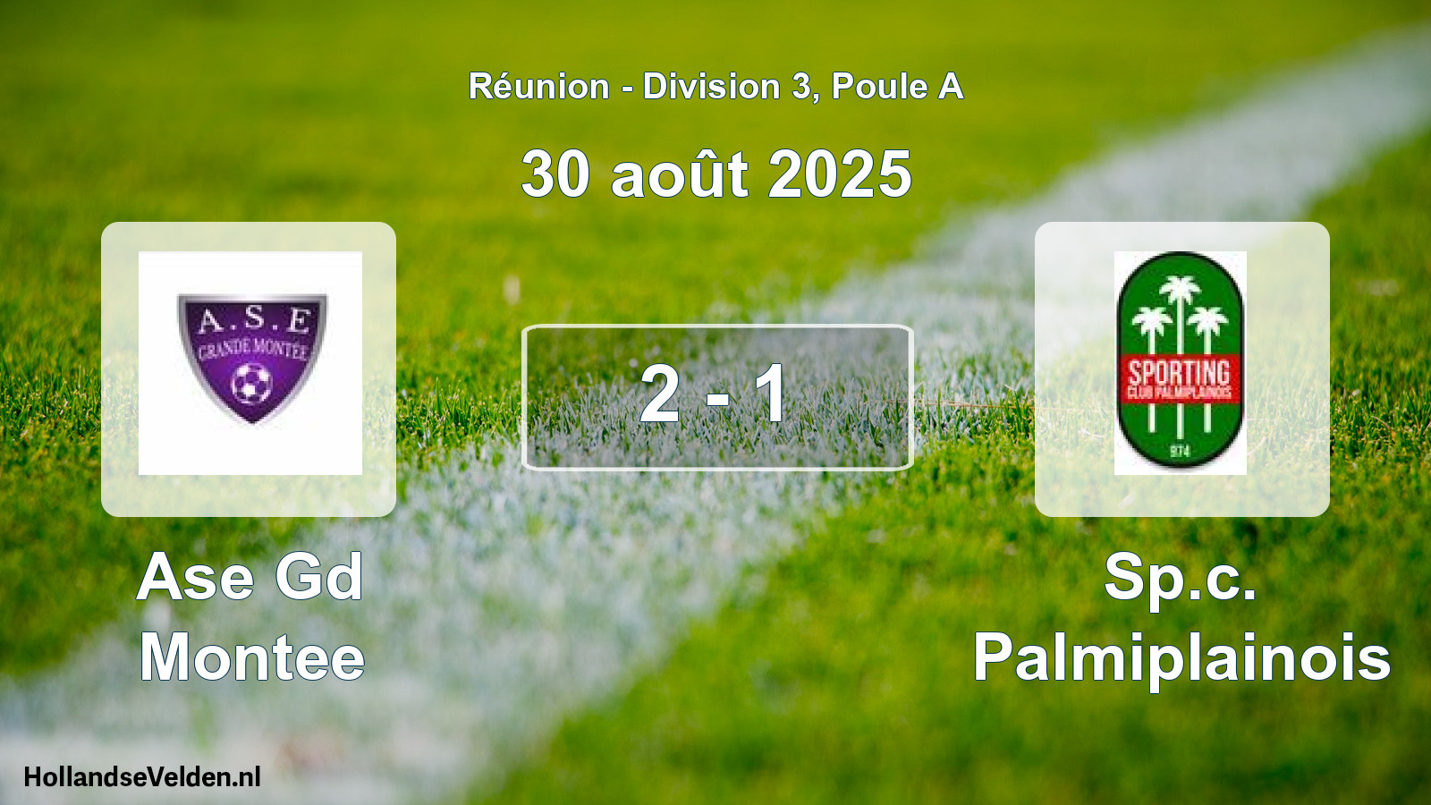 Match joué: Ase Gd Montee - Sp.c. Palmiplainois 2 - 1 (30 août 2025)