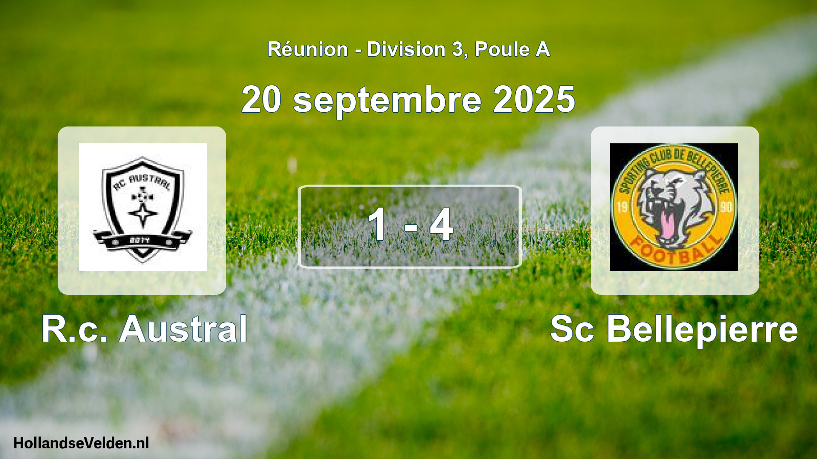 Match joué: R.c. Austral - Sc Bellepierre 1 - 4 (20 septembre 2025)