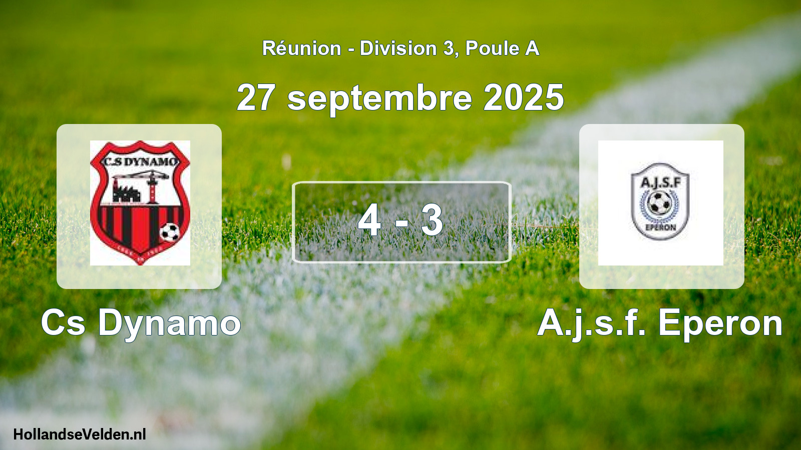 Match joué: Cs Dynamo - A.j.s.f. Eperon 4 - 3 (27 septembre 2025)
