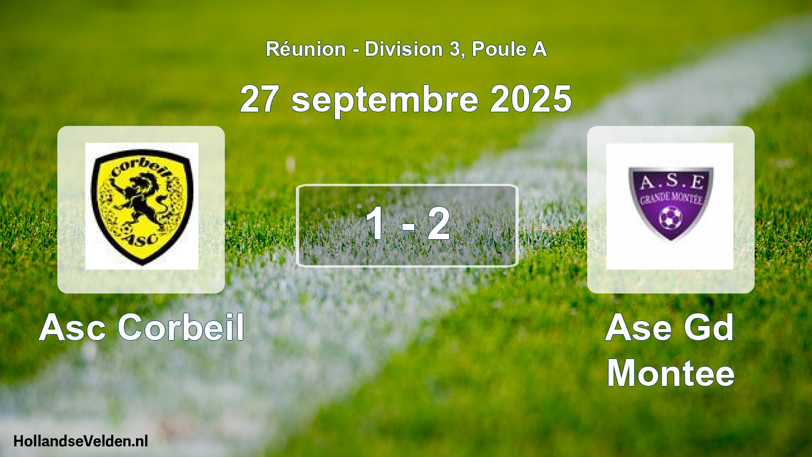 Total number of matches played: Asc Corbeil - Ase Gd Montee 1 - 2 (27 September 2025)