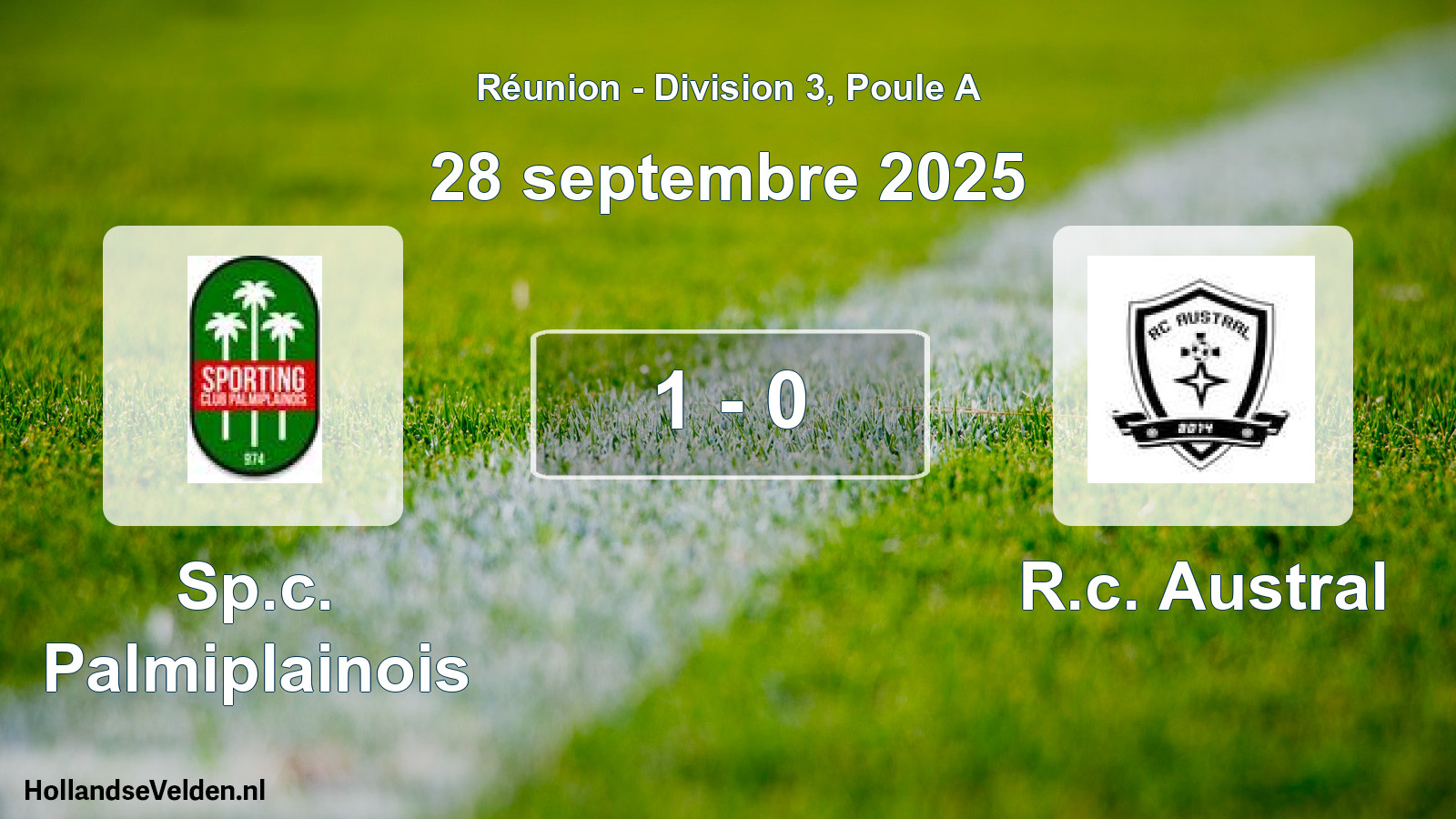 Total number of matches played: Sp.c. Palmiplainois - R.c. Austral 1 - 0 (28 September 2025)