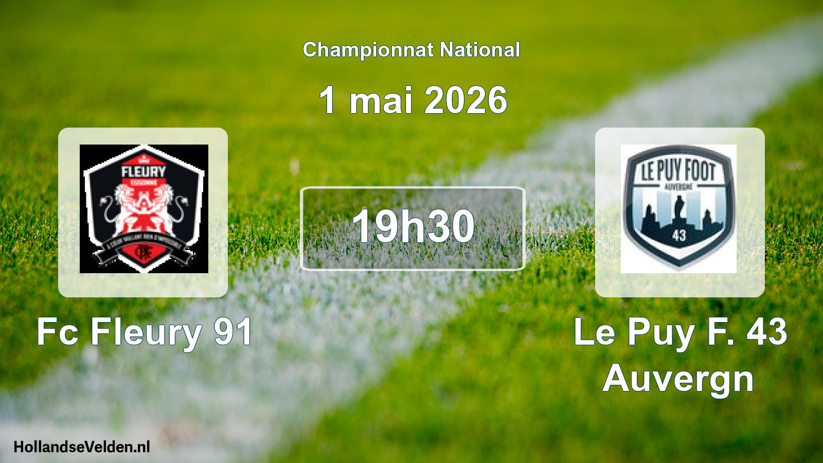 Scheduled Match: Fc Fleury 91 - Le Puy F. 43 Auvergn (1 May 2026)