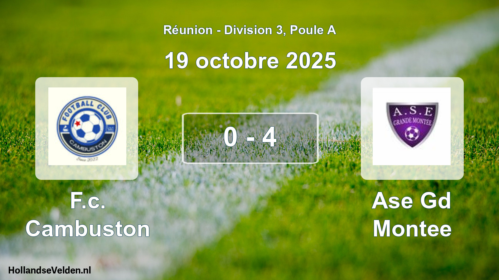 Match joué: F.c. Cambuston - Ase Gd Montee 0 - 4 (19 octobre 2025)