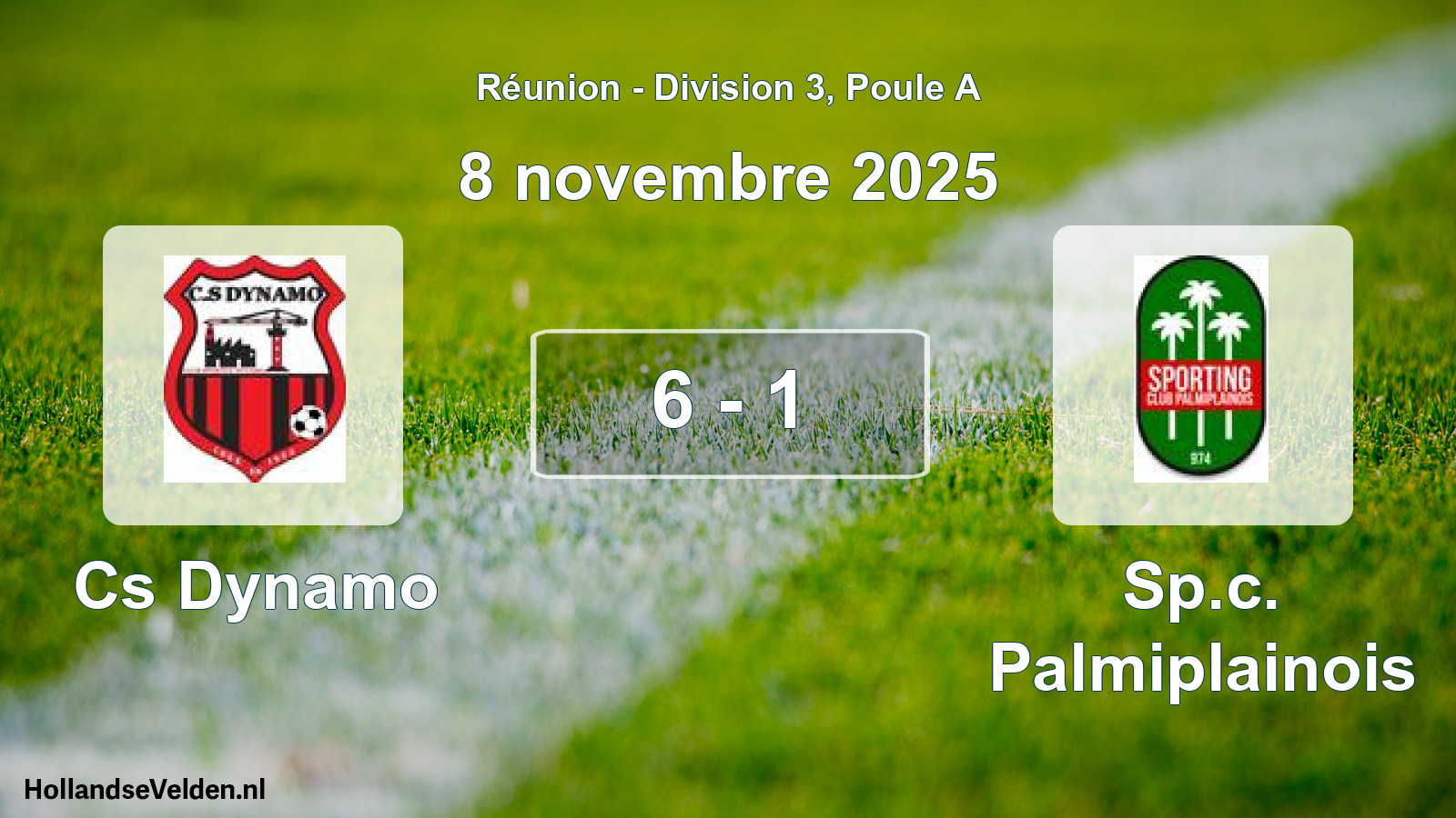 Gespeelde wedstrijd: Cs Dynamo - Sp.c. Palmiplainois 6 - 1 (8 november 2025)