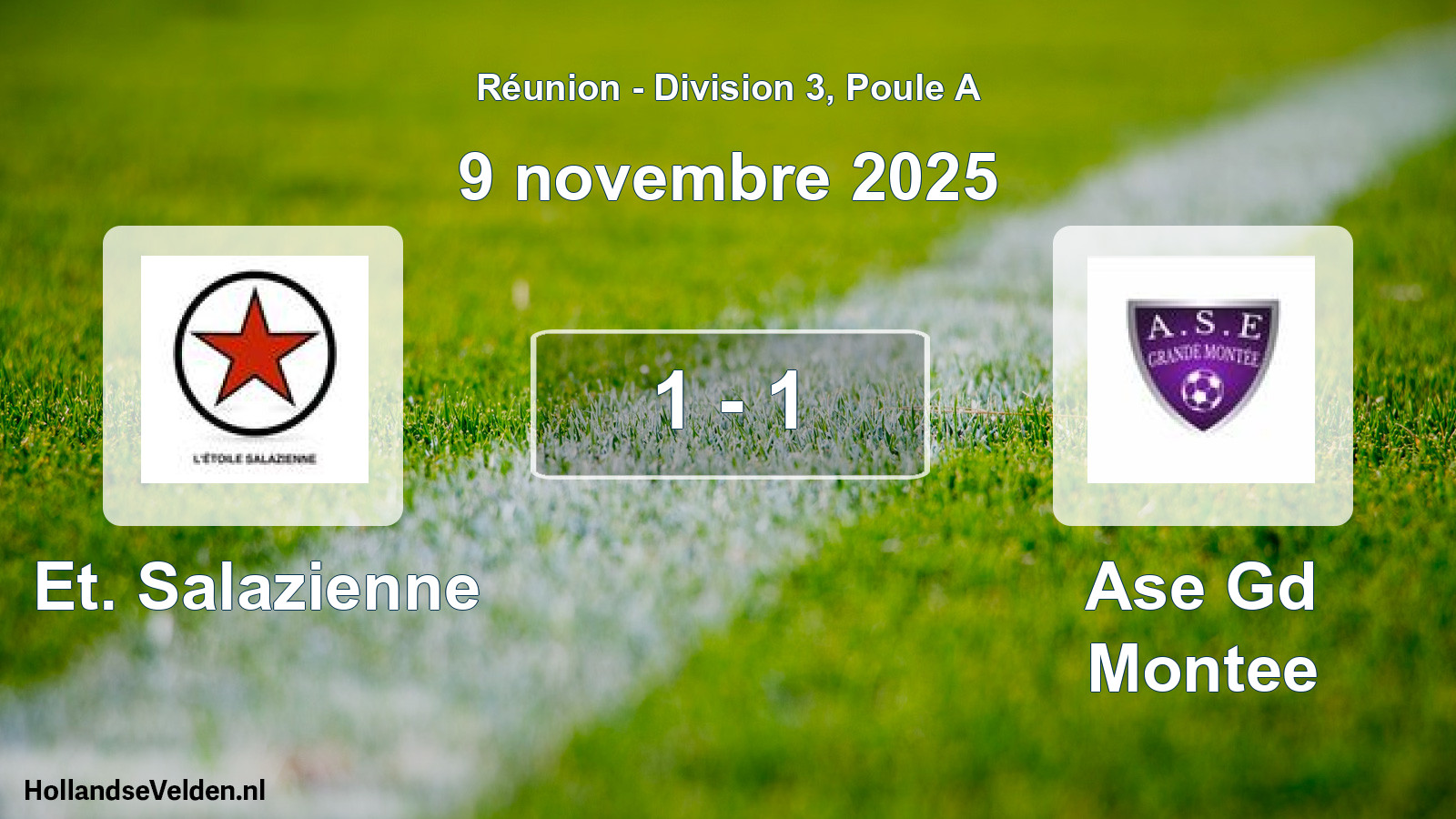 Match joué: Et. Salazienne - Ase Gd Montee 1 - 1 (9 novembre 2025)