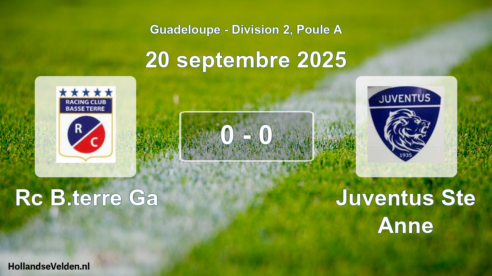 Match joué: Rc B.terre Ga - Juventus Ste Anne 0 - 0 (20 septembre 2025)