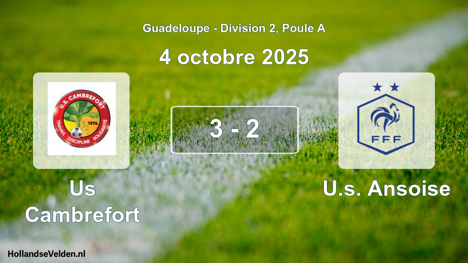 Total number of matches played: Us Cambrefort - U.s. Ansoise 3 - 2 (4 October 2025)