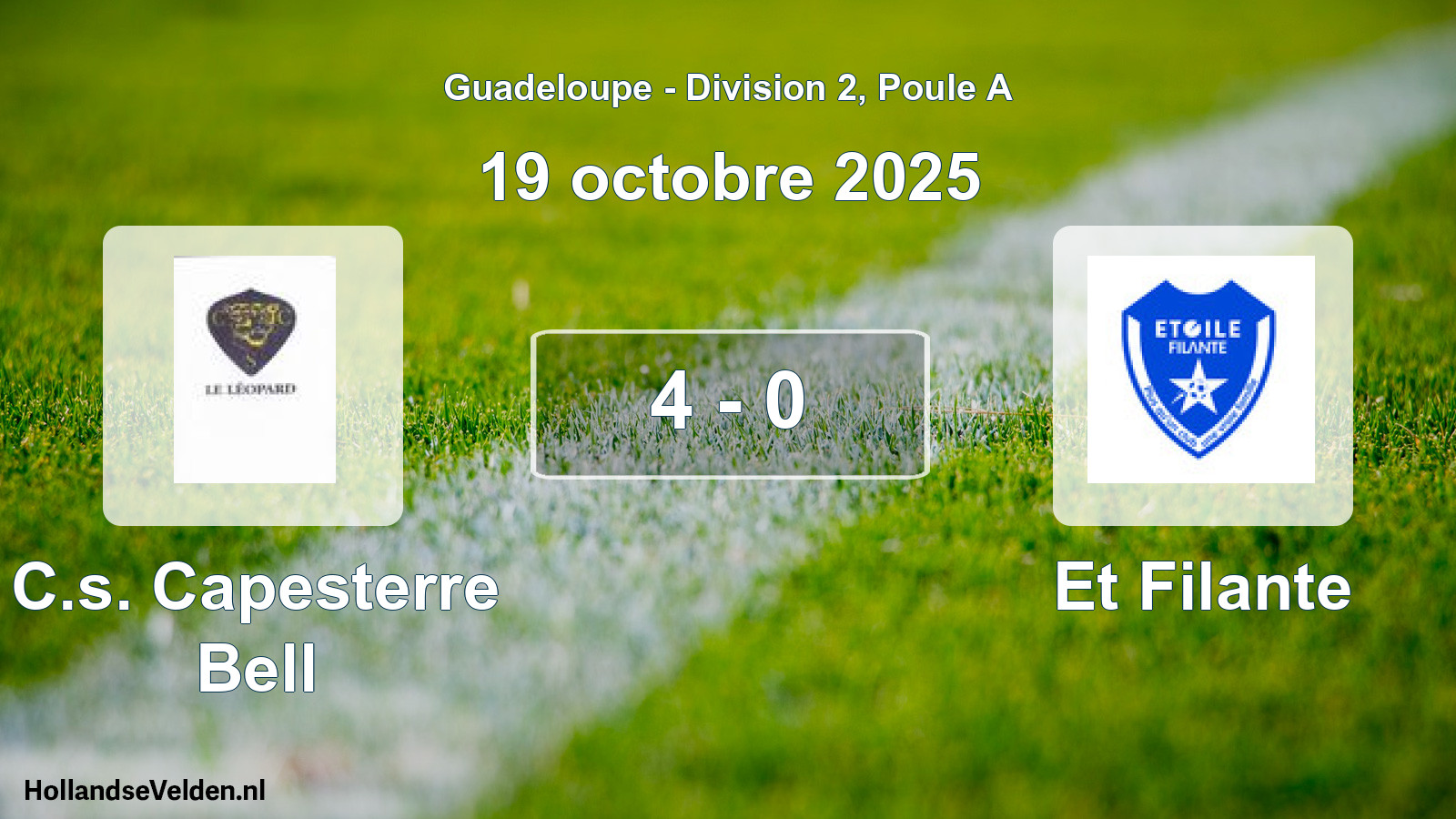 Match joué: C.s. Capesterre Bell - Et Filante 4 - 0 (19 octobre 2025)