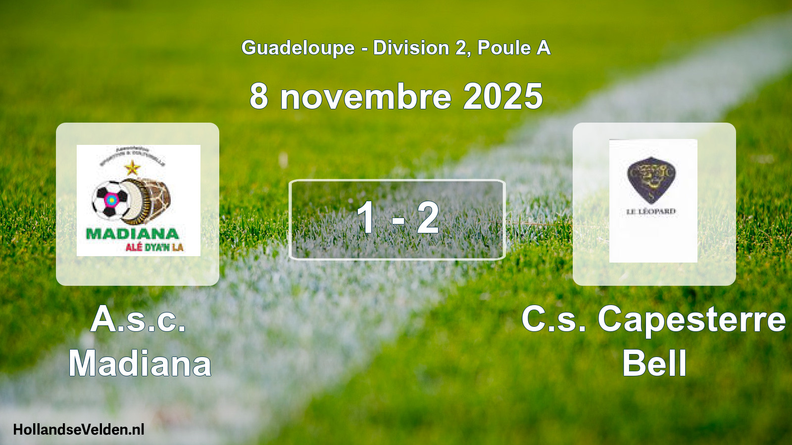 Total number of matches played: A.s.c. Madiana - C.s. Capesterre Bell 1 - 2 (8 November 2025)
