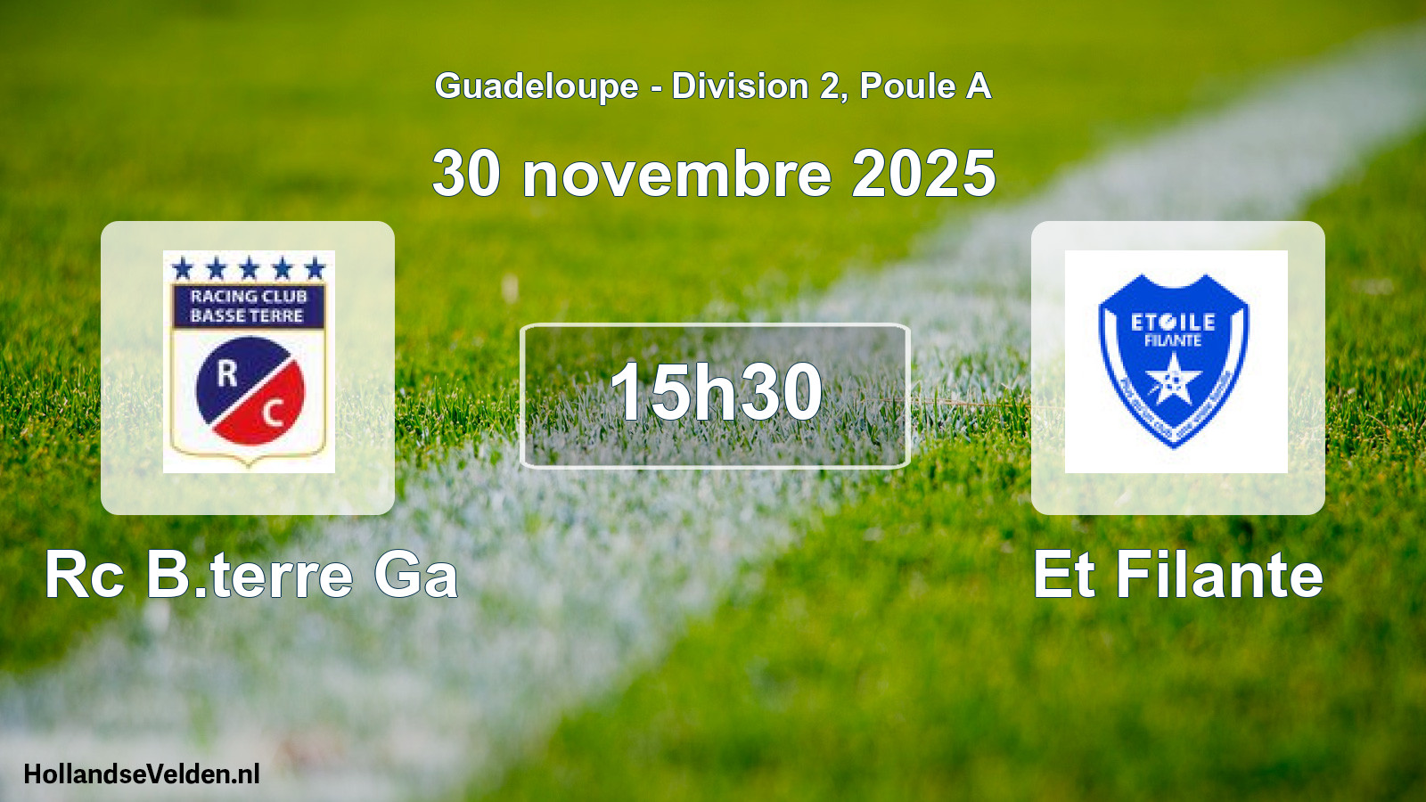 Match programmé: Rc B.terre Ga - Et Filante (30 novembre 2025)