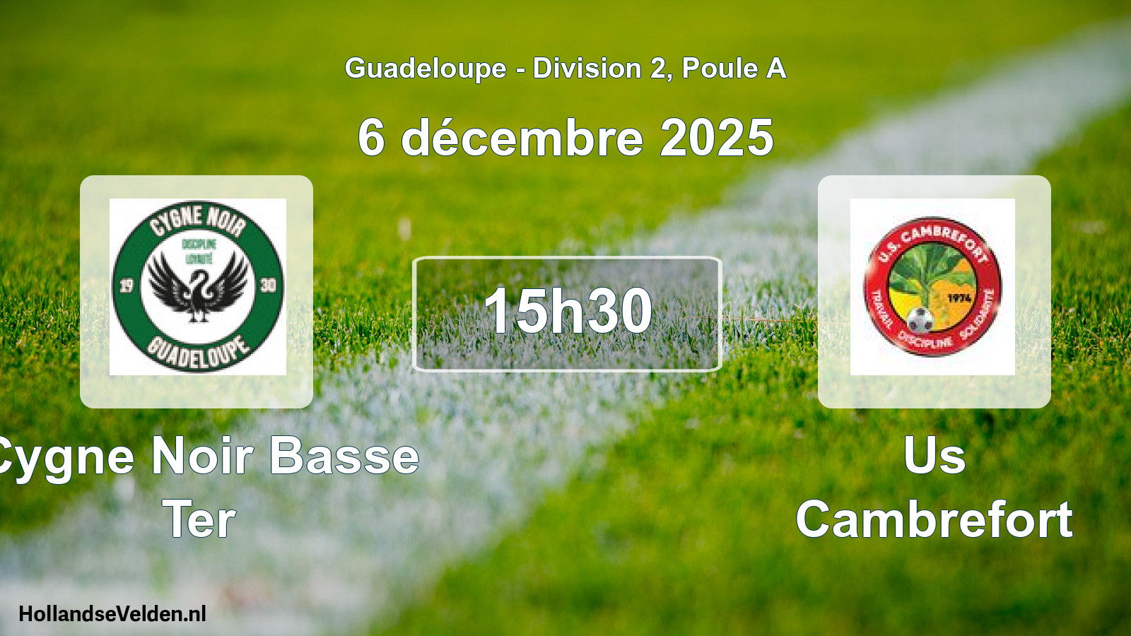 Match programmé: Cygne Noir Basse Ter - Us Cambrefort (6 décembre 2025)