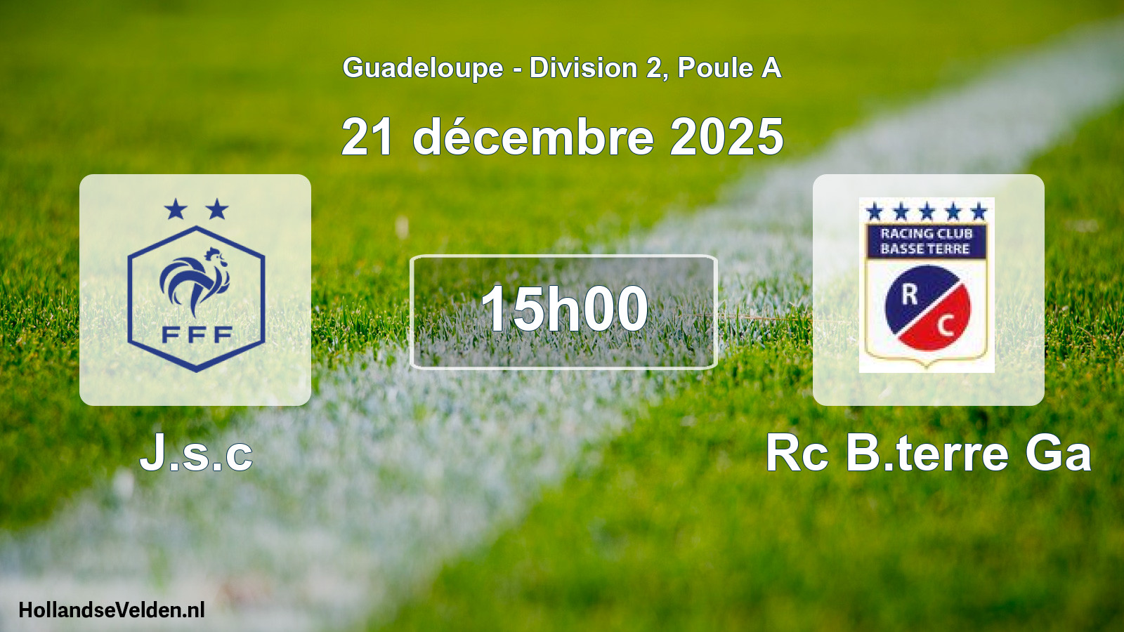 Match programmé: J.s.c - Rc B.terre Ga (21 décembre 2025)