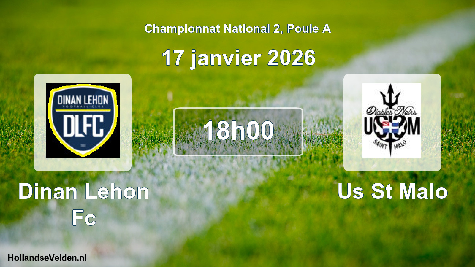 Geplande wedstrijd: Dinan Lehon Fc - Us St Malo (17 januari 2026)