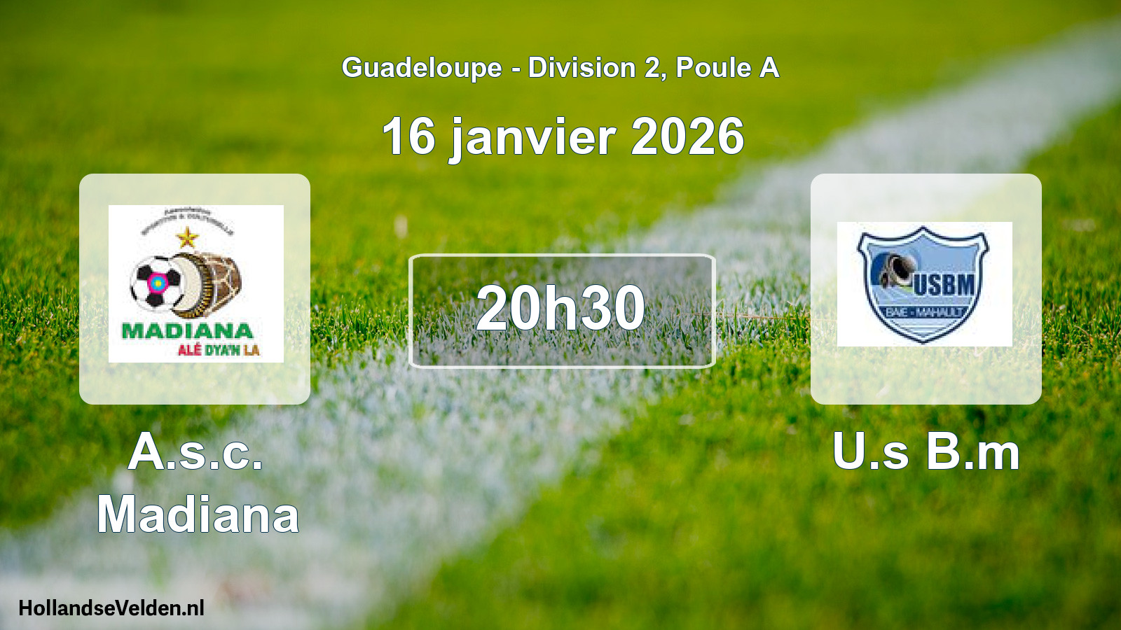 Match programmé: A.s.c. Madiana - U.s B.m (16 janvier 2026)
