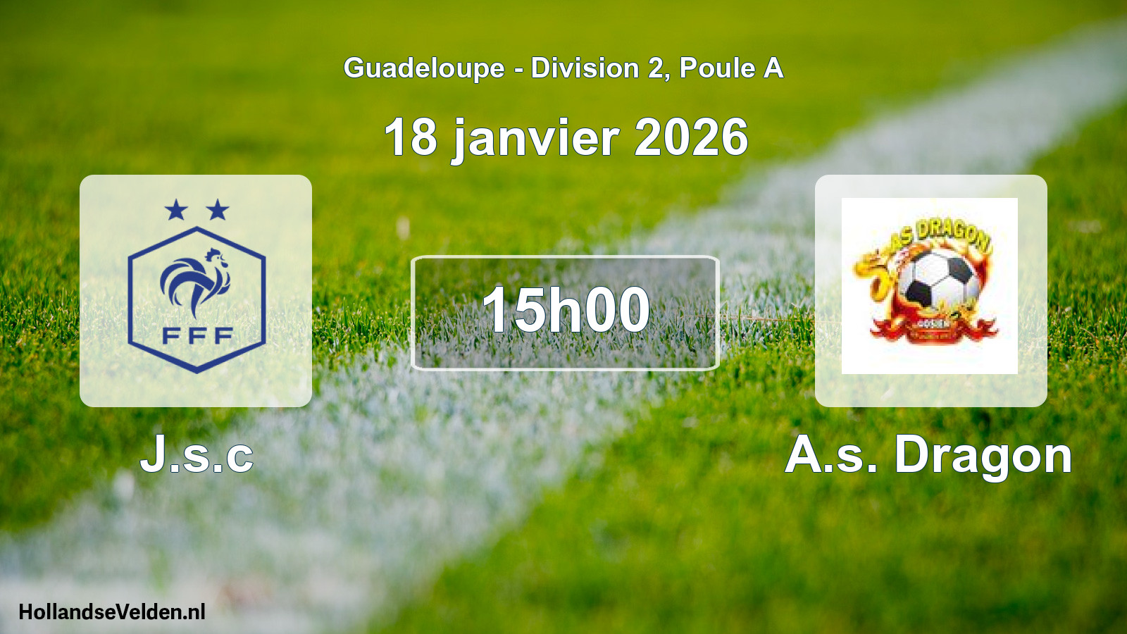 Scheduled Match: J.s.c - A.s. Dragon (18 January 2026)