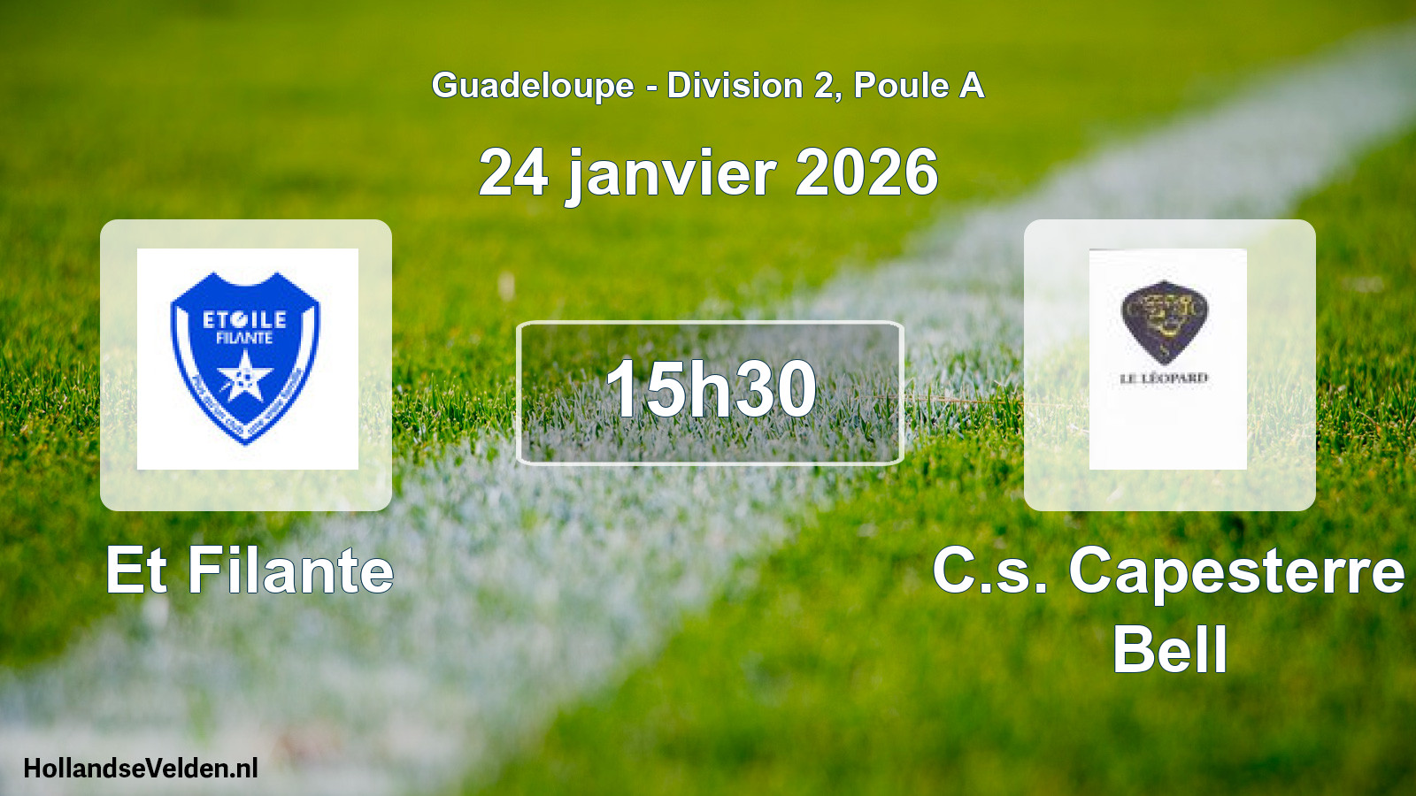 Match programmé: Et Filante - C.s. Capesterre Bell (24 janvier 2026)