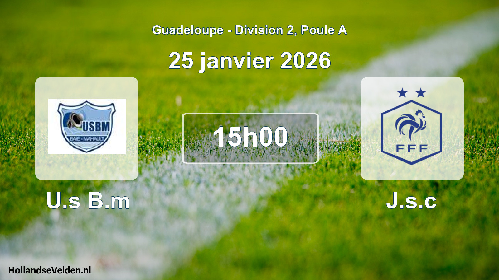 Geplande wedstrijd: U.s B.m - J.s.c (25 januari 2026)