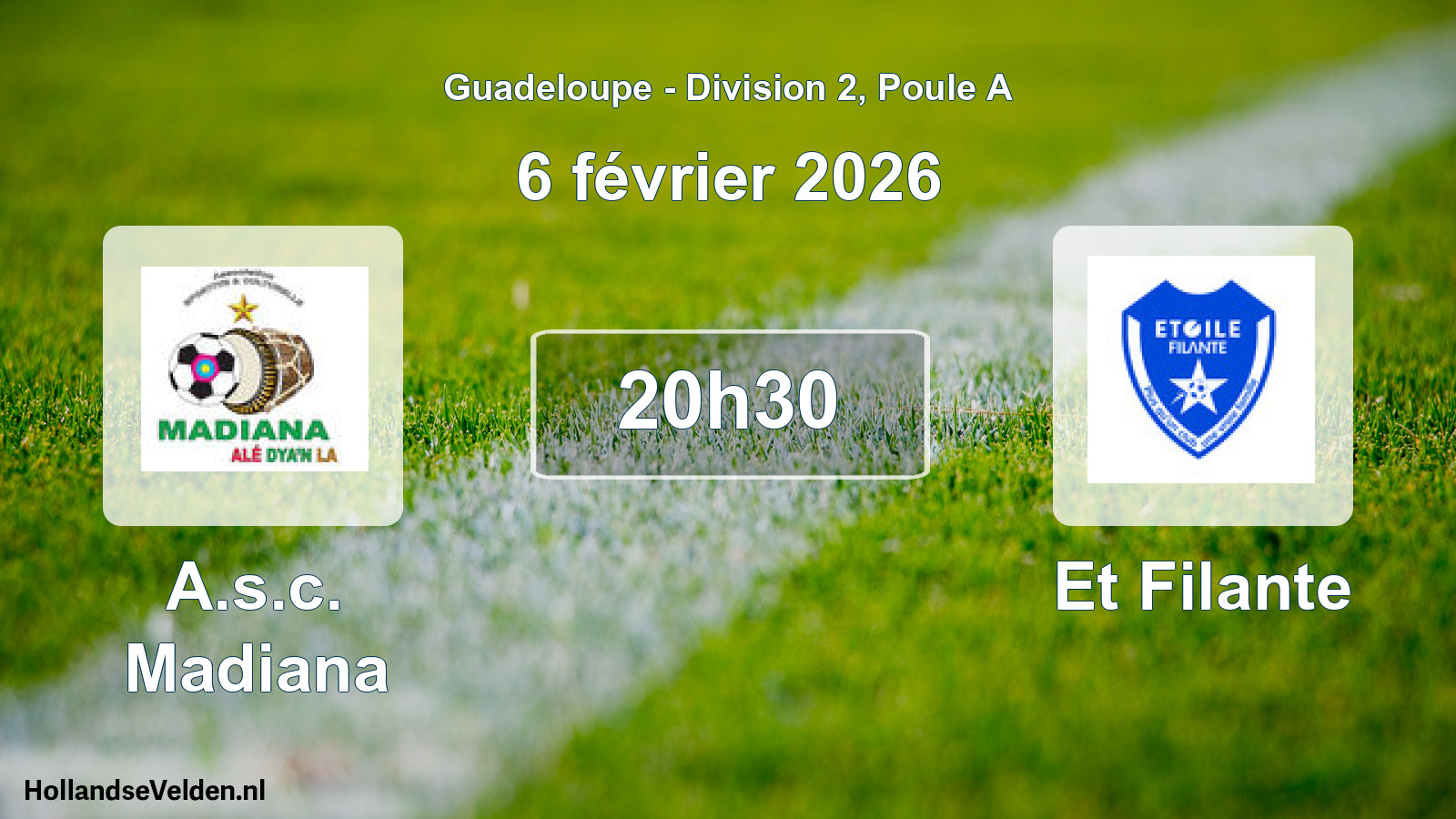 Match programmé: A.s.c. Madiana - Et Filante (6 février 2026)