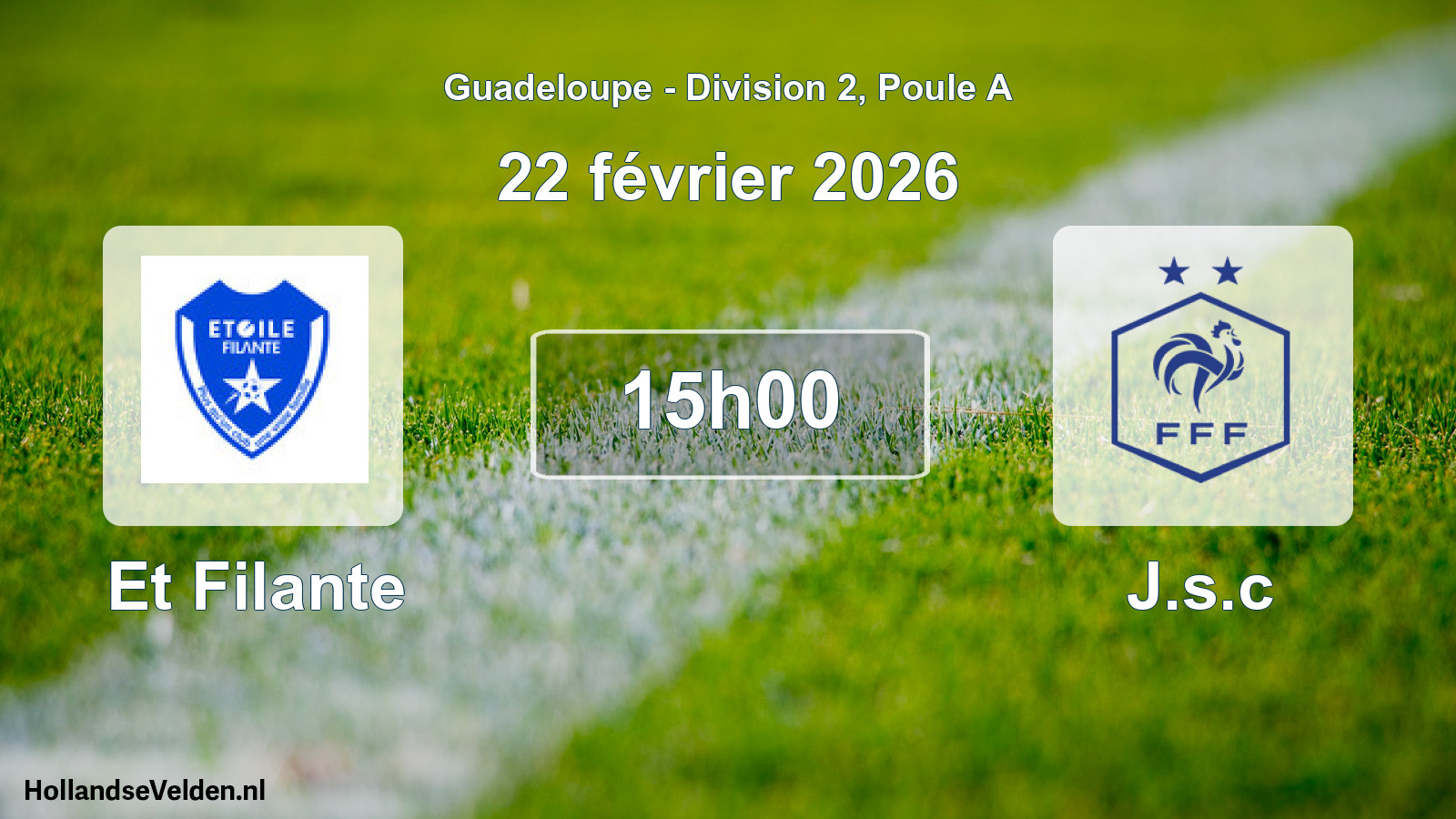 Geplande wedstrijd: Et Filante - J.s.c (22 februari 2026)