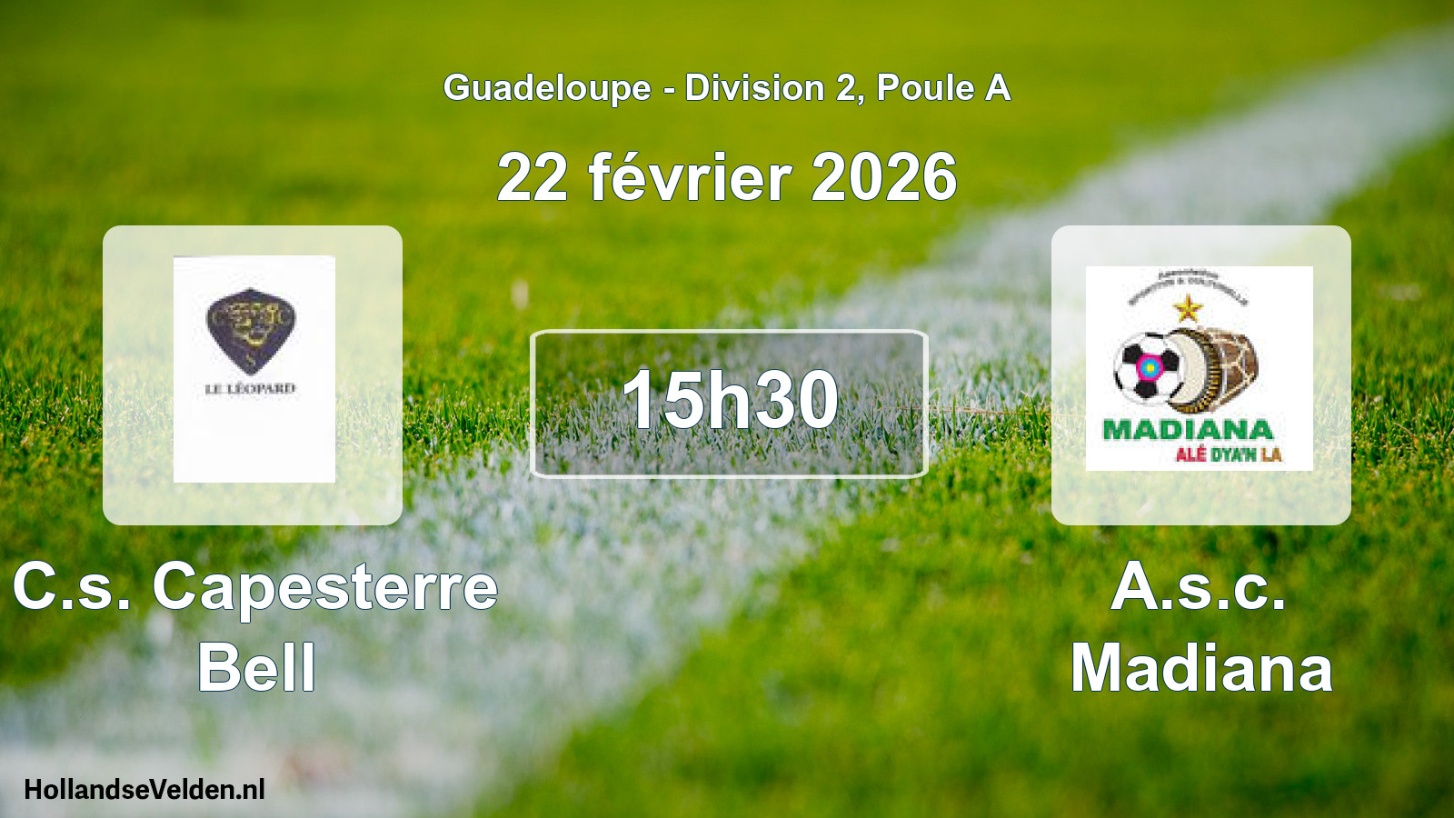 Scheduled Match: C.s. Capesterre Bell - A.s.c. Madiana (22 February 2026)