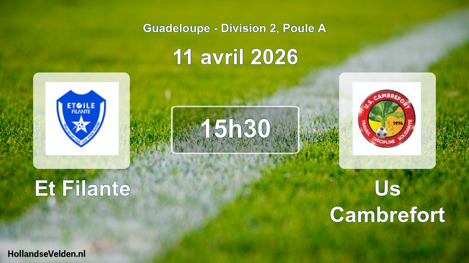 Geplande wedstrijd: Et Filante - Us Cambrefort (11 april 2026)