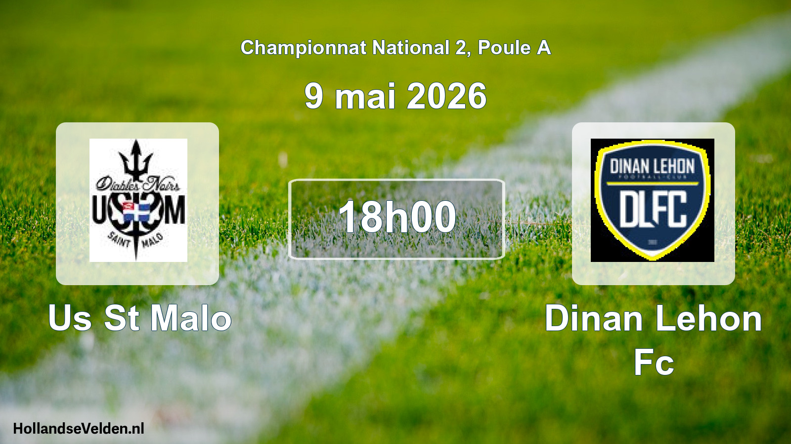 Geplande wedstrijd: Us St Malo - Dinan Lehon Fc (9 mei 2026)
