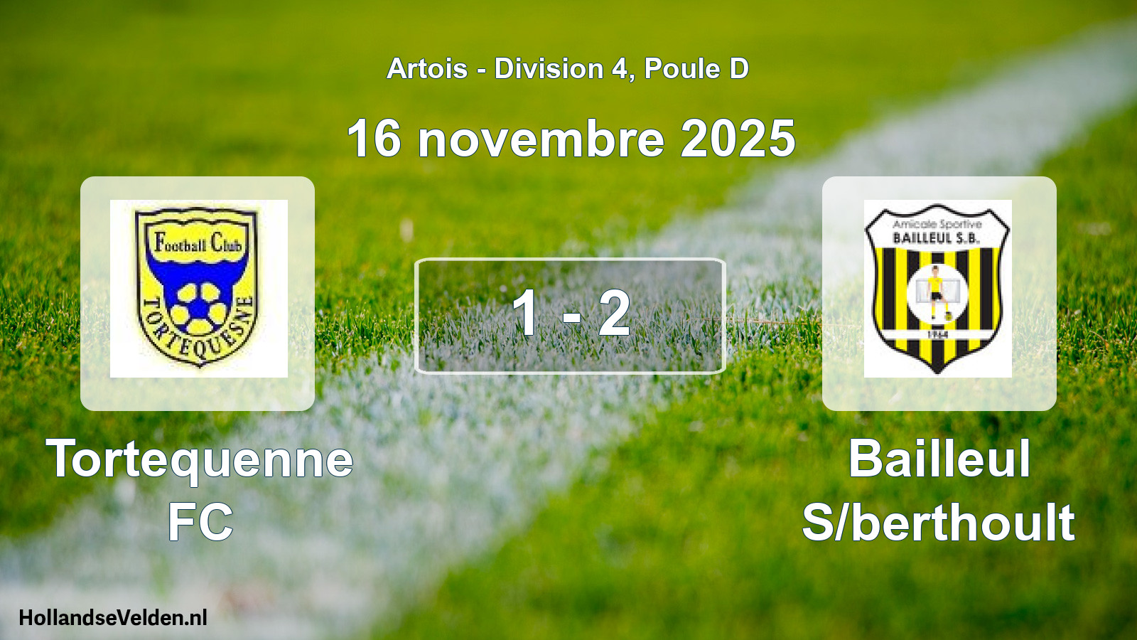 Match joué: Tortequenne FC - Bailleul S/berthoult 1 - 2 (16 novembre 2025)