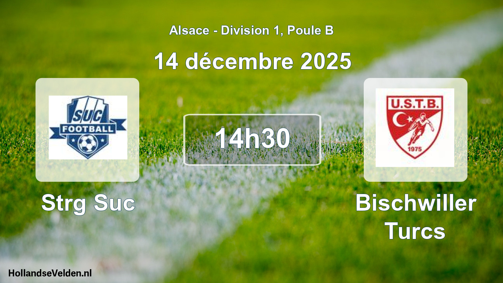 Match programmé: Strg Suc - Bischwiller Turcs (14 décembre 2025)