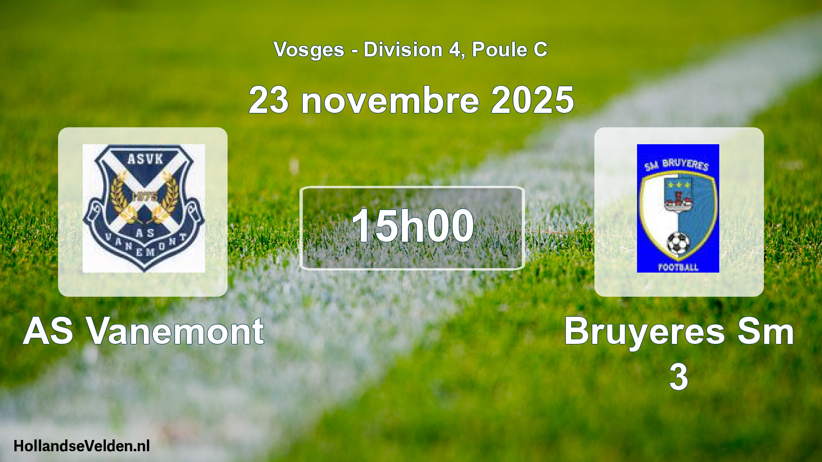 Scheduled Match: AS Vanemont - Bruyeres Sm 3 (23 November 2025)