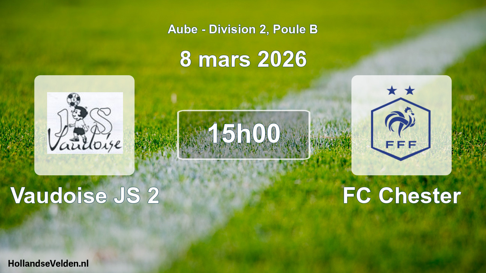 Geplande wedstrijd: Vaudoise JS 2 - FC Chester (8 maart 2026)