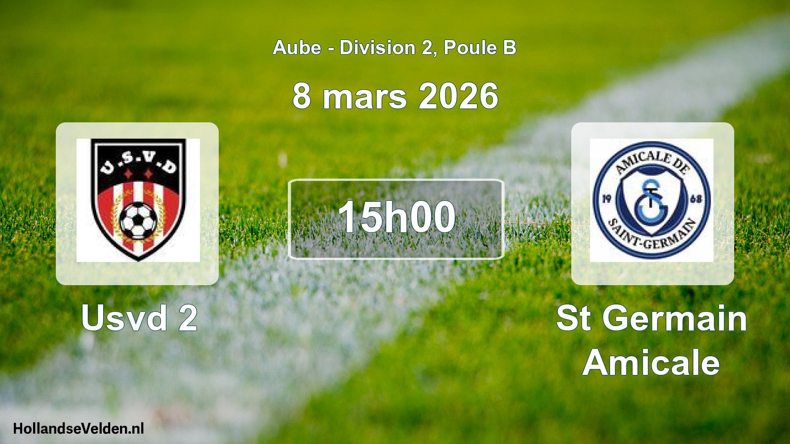 Geplande wedstrijd: Usvd 2 - St Germain Amicale (8 maart 2026)