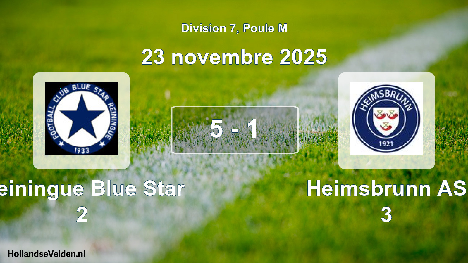 Match joué: Reiningue Blue Star 2 - Heimsbrunn AS 3 5 - 1 (23 novembre 2025)
