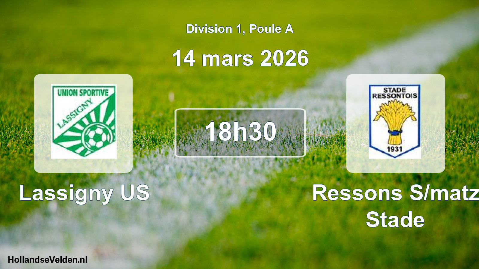 Geplande wedstrijd: Lassigny US - Ressons S/matz Stade (14 maart 2026)