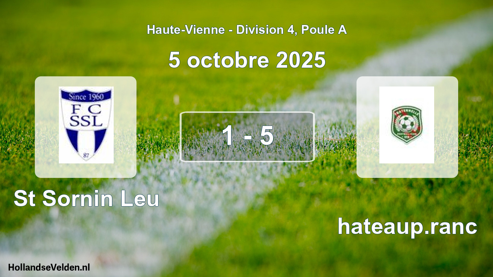 Gespeelde wedstrijd: St Sornin Leu - Chateaup.ranc 1 - 5 (5 oktober 2025)