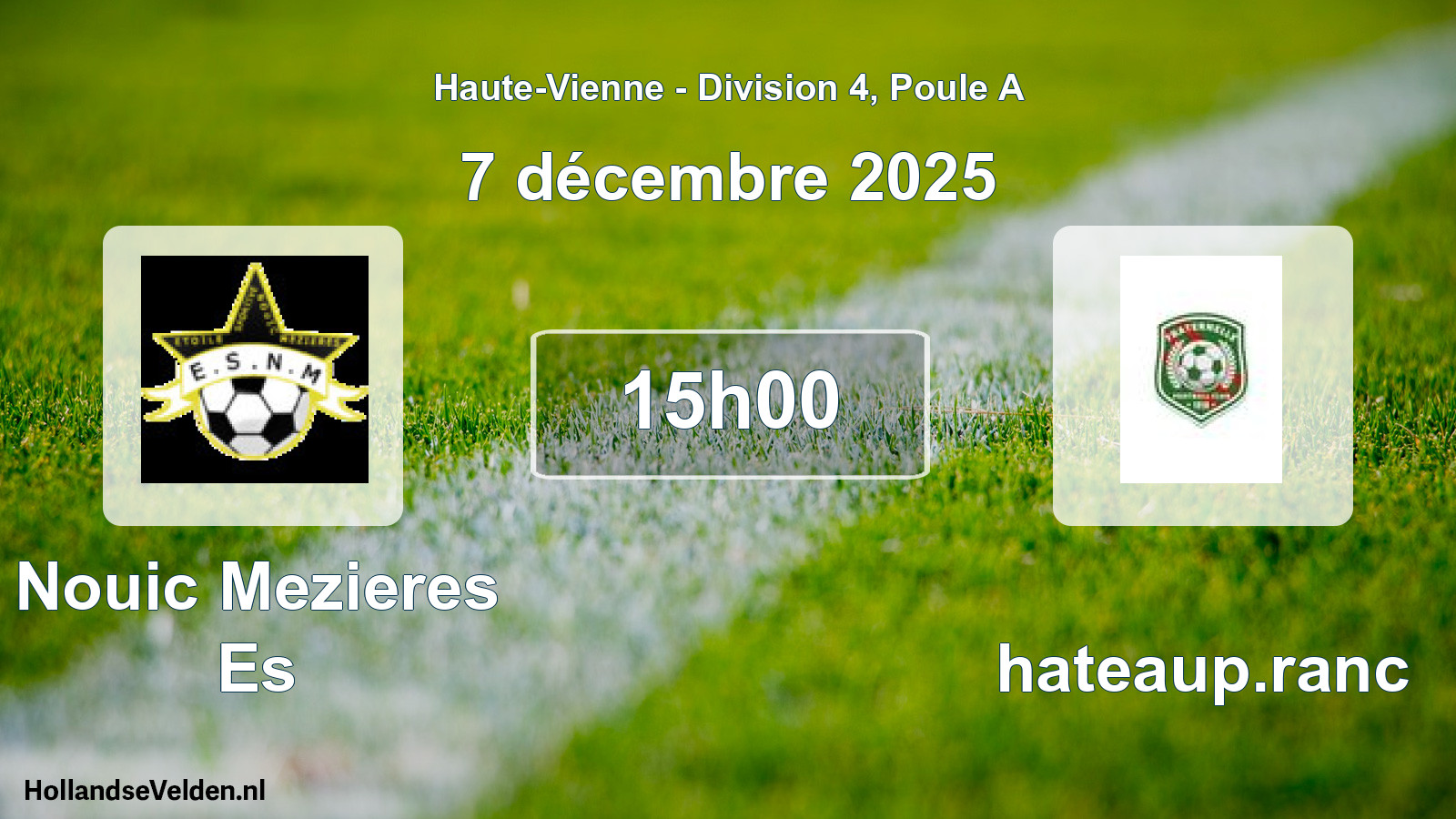 Geplande wedstrijd: Nouic Mezieres Es - Chateaup.ranc (7 december 2025)